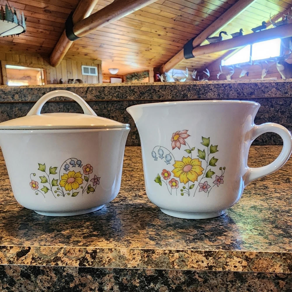 Corelle Meadow Cream & Sugar Set